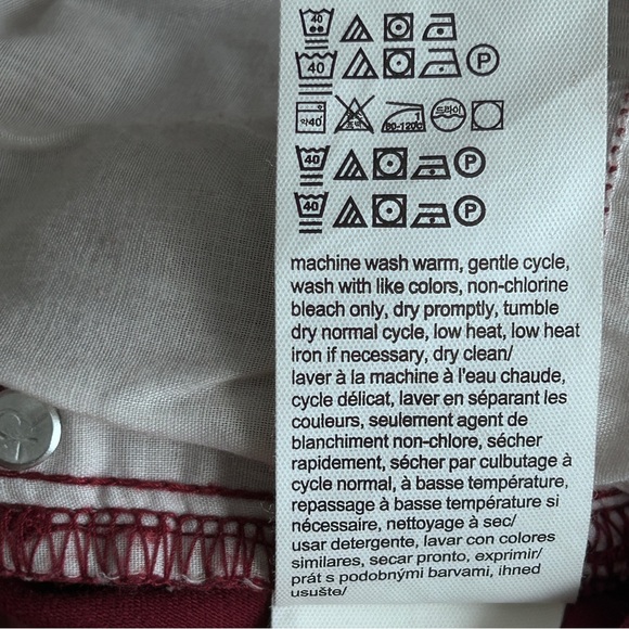 Calvin Klein Ankle Skinny Burgundy Jeans - Picture 9 of 13